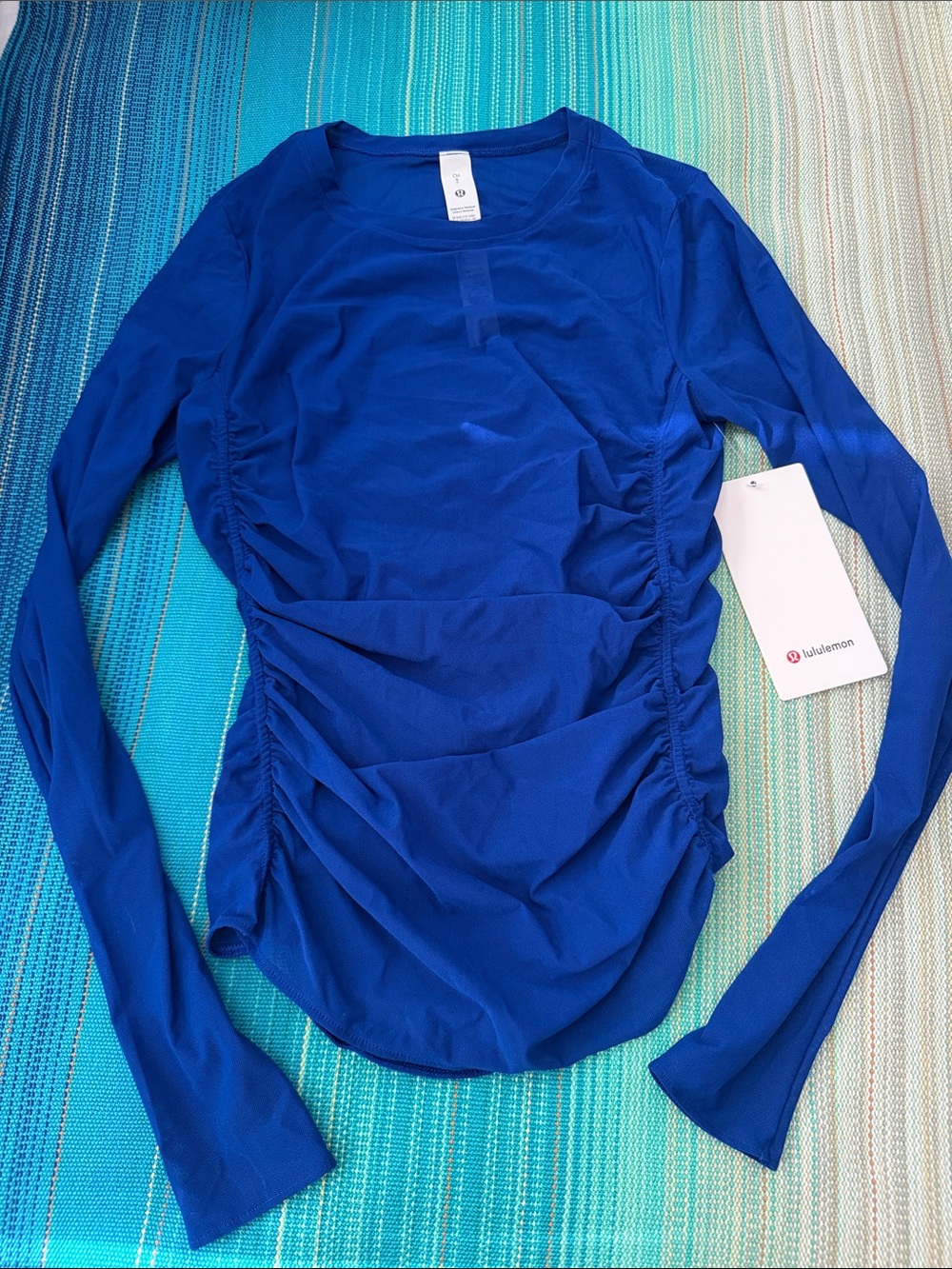 lululemon athletica Mesh Ruched Long-Sleeve Shirt Royal Blue